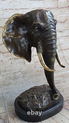 Vintage Grand Bronze Éléphant Sculpture Par A. Barye Beau Art Pièce