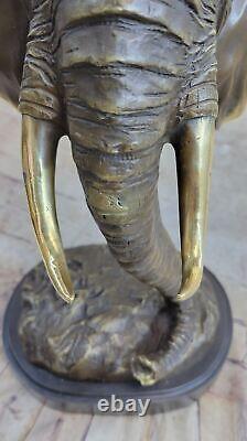 Vintage Grand Bronze Éléphant Sculpture Par A. Barye Beau Art Pièce