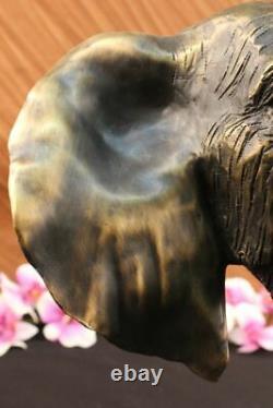 Vintage Grand Bronze Éléphant Sculpture Par A. Barye Beau Art Pièce Figurine
