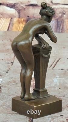Vintage Style Bronze Art Déco Faune Satyre Serre-Livres Fonte Sculpture Par