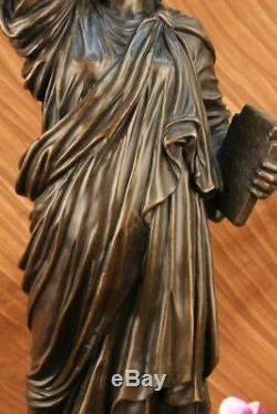 Vintage de Collection Femme Liberty Figuratifs Spelter Bronze Sculpture Art Déco
