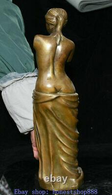 Western art deco bronze women girl Roman mythology Venus god of Love sculpture