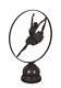World Art Danseur Dans Le Cercle Sculpture En Bronze, Multicolore, 50x37x15 Cm