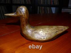 XX e Ancienne Sculpture Brutale Animaliére en Bronze Canard Art Brut 4,200 kg