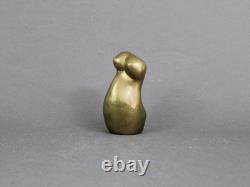 ZAHM abstract art bronze sculpture, Vintage 1990s, Signed & numbered woman bust