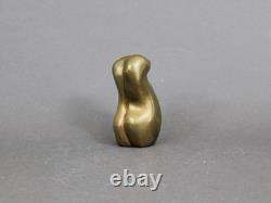 ZAHM abstract art bronze sculpture, Vintage 1990s, Signed & numbered woman bust