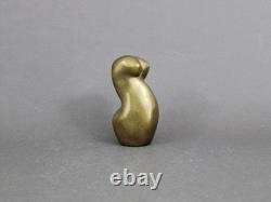 ZAHM abstract art bronze sculpture, Vintage 1990s, Signed & numbered woman bust