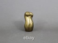 ZAHM abstract art bronze sculpture, Vintage 1990s, Signed & numbered woman bust